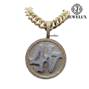 Charmes en argent 925 plaqué or Jewelux de qualité supérieure, perles d'eau douce, bijoux hip-hop, certifiés IGI, vente en gros - Product Image 3