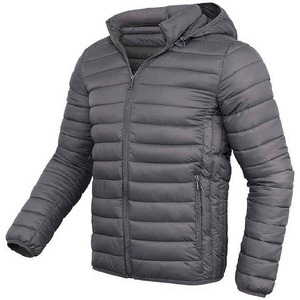 Best <b>Men</b> Puffer <b>Jacket</b> with Detachable Hood OEM Custom Navy Winter Insulated <b>Jacket</b> with Stripe Design Warm Casual Outdoor Coat - Product Image 3
