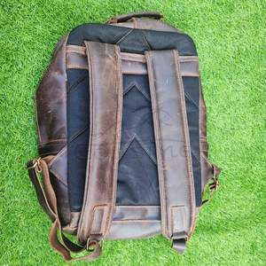 Genuine Leather Backpack Business Outdoor Use Unisex Hiking <b>Rucksack</b> Laptop Tablet Storage Personalized OEM Leather Travel Bag - Product Image 4