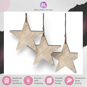 Hot Selling Genuine Quality Handmade Wooden Star Wall Hanging Rustic Hanging Ornament for Christmas Indoor Home Decoration - Product Image 4