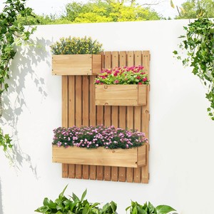 Jardinera de Pared de Madera Hecha a Mano - Decoración Rústica para el Hogar - Venta Directa al por Mayor - Product Image 3
