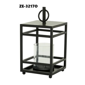 Handmade Iron Candle Holder Premium Interior Accent CollectionModern Bamboo Square Handmade <b>Lantern</b> for Home Decoration Living - Product Image 2