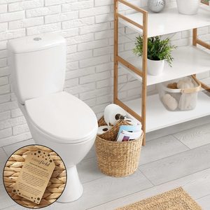 Bathroom <b>Roll</b> Organizer Water Hyacinth Sustainable Woven Storage Basket with Paper <b>Holder</b> Side Pocket Natural Wholesale Bulk B2B - Product Image 3