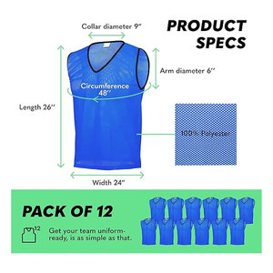 Pinnies Soccer Pennies Chaleco de entrenamiento de malla ligero y transpirable para adolescentes, para partidos y entrenamientos de fútbol - Product Image 5