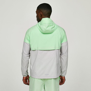 Conjunto Deportivo Corto con Cremallera y Logotipo Personalizado, Chaqueta Cortavientos de Poliéster, Traje Deportivo Informal de Manga Larga para Hombre - Product Image 4
