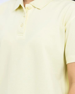 Suéter de Verano Personalizado para Mujer, Nuevo Estilo Moderno, Cuello Redondo a Rayas, Manga Corta, Tejido de Punto, Cuello Alto con Botones, Estilo Polo Informal - Product Image 4