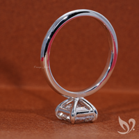 Bague solitaire en diamant de laboratoire taille Asscher certifié IGI 2 carats en or blanc massif 18 carats