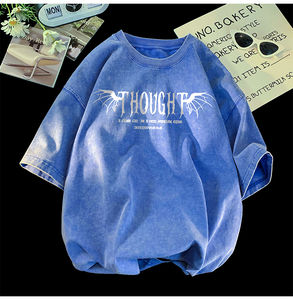 Camiseta Vintage Personalizada con Lavado Ácido para Hombre, Diseño Oversize con Cuello Redondo y Estampado Digital - Product Image 6