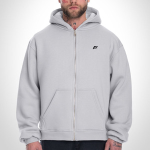 Custom Logo <b>Zip</b> Up Hoodies Men Heavyweight Cotton Fleece Streetwear Oversized Full <b>Zip</b> Sweatshirt Bulk Wholesale OEM Supplier - Product Image 3
