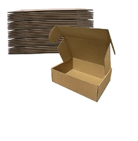 Boîtes pliables en carton ondulé brun 3 plis, 6x4x2 pouces, petites boîtes d'emballage pour expédition, recyclables, avec ruban personnalisable