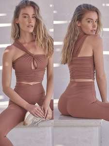 Sujetador OEM de alta calidad, sin costuras, con aros, copa completa, talla grande, rojo africano, con decoración de cuerda y logo frontal transparente. - Product Image 6