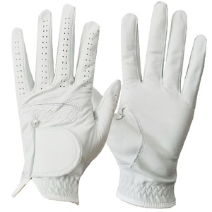 Gant de golf en cuir véritable blanc, main droite, antidérapant, à enfiler, unisexe, pour le sport - Product Image 3