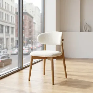 Modern Leather Upholstered Wooden <b>Dining</b> <b>Chair</b> Solid Back for Bedroom Restaurant Cafe Kitchen Home Hotel Furniture-Eco-Friendly - Product Image 1