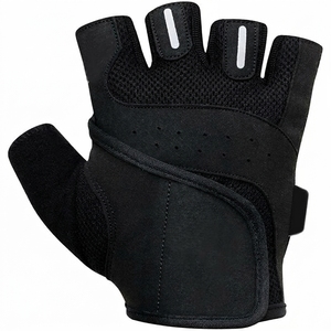 Guantes Deportivos de Medio Dedo Negros, Transpirables, con Malla, Absorbentes de Impactos, para Gimnasio, para Hombres y Mujeres - Product Image 3