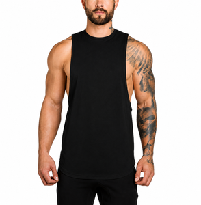 Débardeur Classique en Coton Extensible pour Homme, Tissu Écologique Anti-Transpiration 220g, Sans Manches, pour Entraînement Sportif, Vente en Gros Usine - Product Image 1