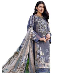 คอลเลกชันเสื้อผ้าอินเดียและปากีสถานพิมพ์ลายผ้าฝ้ายหนักดีไซน์ประณีต - Product Image 1