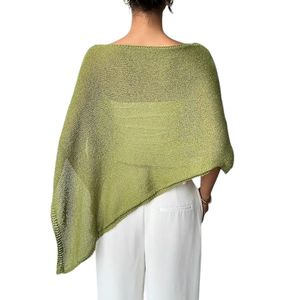 Poncho transparente para mujer, chal tipo capa con mangas de murciélago, tops de ganchillo, suéter ligero, atuendos de primavera y verano 2026 - Product Image 2