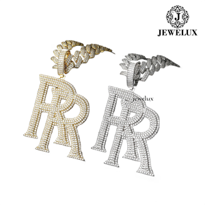 Best Quality <b>Iced</b> Cuban Link <b>Chain</b> Necklace Full Moissanite Style Luxury Hip Hop Jewelry 18K Gold Plated 925 Silver Jewelux - Product Image 2