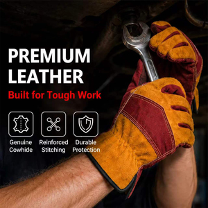 Gants de travail en cuir, style tendance, best-sellers, adaptés aux travaux de construction, au jardinage, résistants à l'usure, gants de sécurité - Product Image 3