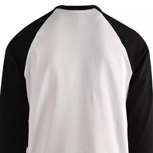 T-shirt à manches raglan pour homme, blanc avec manches noires, imprimé drapeau américain numéro 1, col rond, style décontracté, coupe classique - Product Image 5