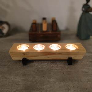 Natural Teak Wood Candle Pedestal Handmade Wooden <b>Tea</b> Light Holder Column Shape Natural Finish Home Decoration Candle <b>Stand</b> - Product Image 4