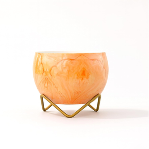 Macetas Decorativas de Mármol Naranja para Mesa, Macetas Pequeñas para Interiores, para Suculentas, Cactus, Plantas Verdes Pequeñas, Decoración del Hogar - Product Image 4