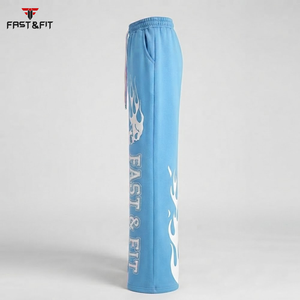 Custom Printing Sweatpants High Quality Drawstring Printing Casual Flare Leg Sweatpants men pants - Product Image 6