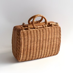 Modern Contemporary Hand Weaving Wicker Rattan Travel Away Luggage Document Briefcase With Custom logo Accept - Product Image 1