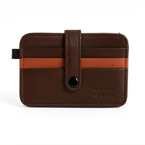 Porte-cartes en cuir PU couleur unie tendance, porte-monnaie de luxe, mini portefeuille DESIGNERS - Product Image 1