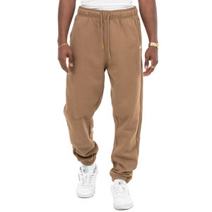 Sweatpants de style streetwear pour hommes, couleur brun clair de haute qualité, tissu respirant, taille élastique, coupe ample, effet délavé. - Product Image 6
