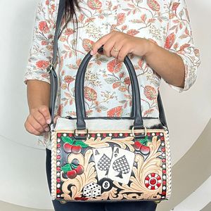 Bolsa de Viaje a Cuadros de Cuero Vacuno Genuino Hecha a Mano con el Último Diseño, Bolsa de Fin de Semana de Lujo para Unisex - Product Image 5