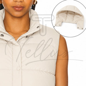 Chaleco Corto Acolchado de Alta Calidad para Mujer, Chaqueta Impermeable, Transpirable, Cortavientos, con Capucha, Ropa Exterior Informal - Product Image 6