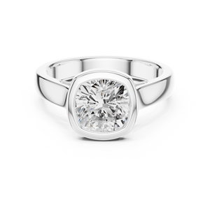 Anillo de Compromiso de Lujo con Diamante Cultivado en Laboratorio de Corte Cojín, Chapado en Rodio sobre Oro Blanco de 18K, 2CT, Joyería Fina Personalizada, Anillo de Boda - Product Image 2