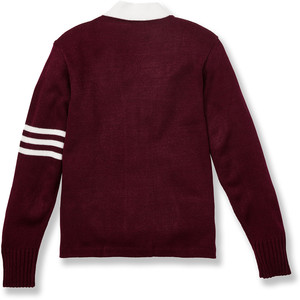 Cardigan en tricot respirant et confortable pour homme, col en V, boutonné, style universitaire rayé, pour des tendances de superposition à la mode - Product Image 5