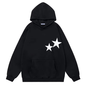 เสื้อฮู้ดซิปผู้ชายสีดำขายดี ทรงปกติ สีพื้น ผ้าฝ้ายเฟรนช์เทอร์รี่ แขนยาว สวมใส่สบายในฤดูใบไม้ร่วง - Product Image 2
