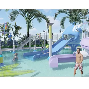 Corrediça simples para piscina e parque aquático infantil, divertimento ao ar livre, corrediça para casa de água infantil, para resort, hotel e uso comercial