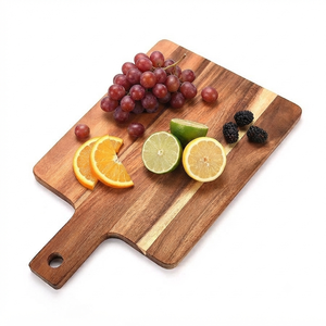 Tabla de cortar y picar de madera natural con mango integrado, ecológica, de 1.5 cm de grosor, apta para lavavajillas - REHMAN CRAFT - Product Image 3