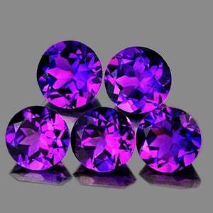 Aigue-marine naturelle intense violette, taille ronde, extraite de la terre, sans défaut, pierre précieuse en vrac, haute qualité, vente en gros pour la joaillerie - Product Image 6