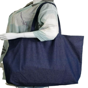 Bolsos de Hombro de Moda para Mujer, Personalizados de Fábrica, Bolsos de Mano Simples 100% Algodón, Bolsos Tote Casuales de Gran Capacidad y Ecológicos para Mujer - Product Image 5