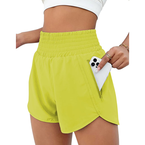 Pantalones cortos deportivos transpirables de doble capa de malla para mujer, ropa de gimnasio, yoga, entrenamiento, ropa deportiva, pantalones cortos deportivos para mujer - Product Image 5