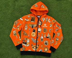Wholesale <b>Halloween</b> Orange Premium Quality Fabric Sublimation <b>Hoodie</b> Custom Printed Pullover Sweatshirt Private Label OEM ODM - Product Image 6