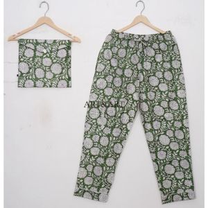 Ensemble de pyjama 100% coton fait main, magnifique, col rabattu, imprimé floral, léger, respirant, doux, toutes saisons, cadeaux pour femmes - Product Image 3