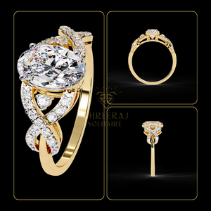 Bague de fiançailles et de mariage en or massif 14 carats avec diamant solitaire CVD de 1,80 carat, certifiée IGI, fournisseur de joaillerie fine - Product Image 4