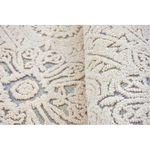 Alfombra artística de lana hecha a mano con contornos, alfombra grande de pelo corto para sala de estar - Product Image 5