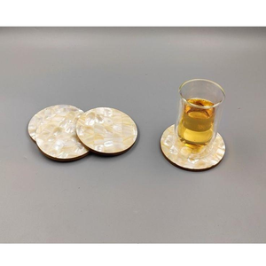 แผ่นรองแก้วมุกเปลือกหอยอินเดียทำมือ คุณภาพพรีเมียม สไตล์ยุโรป ทนทาน ลายนูนแบบพิมพ์ - Product Image 4