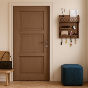 Organisateur mural en bois pour entrée avec étagères et crochets, porte-manteau rustique, porte-clés et organisateur de courrier - Product Image 5