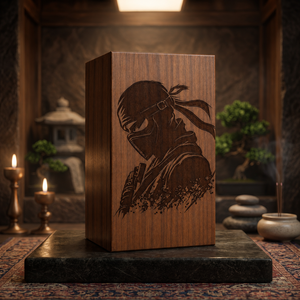 Wooden <b>Memorial</b> Urn Custom Engraved Cremation Keepsake <b>Box</b> Rustic Decorative Tribute Case for Remembrance - Product Image 3