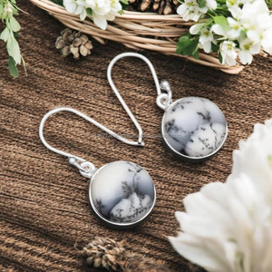 Solid 925 Sterling Silver <b>Earring</b> Statement Handmade <b>Earring</b> Round <b>Earring</b>, Gemstone <b>Earring</b>, Gift For Women, <b>Opal</b> - Product Image 6