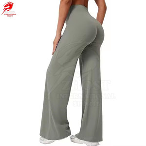 Pantalon évasé pour femme, fabriqué au Pakistan, confortable, à taille élastique, idéal pour les loisirs, les voyages et un look élégant. - Product Image 3