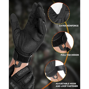 Gants de moto et de cyclisme imperméables, respirants, compatibles avec les écrans tactiles, avec protection rigide pour les doigts, pour les sports de plein air unisexes - Product Image 2